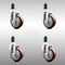 Service Caster 4 Inch 316SS Maroon Polyurethane Swivel 1-3/8 Inch Expanding Stem Caster Set SCC SCC-SS316EX20S414-PPUB-MRN-138-4 - alternate 1